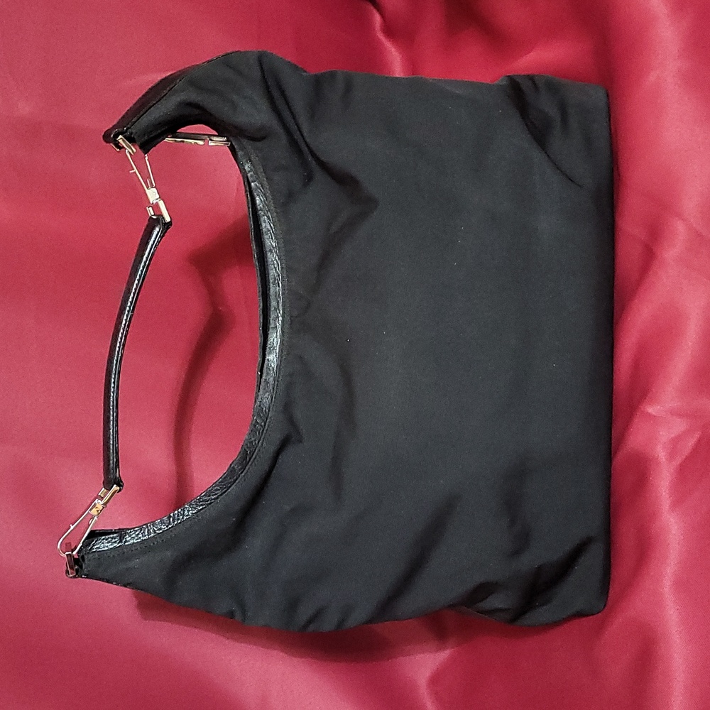 GUCCI Black Nylon and Leather Bag
